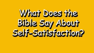 Read more about the article What Does the Bible Say About Self-Satisfaction?